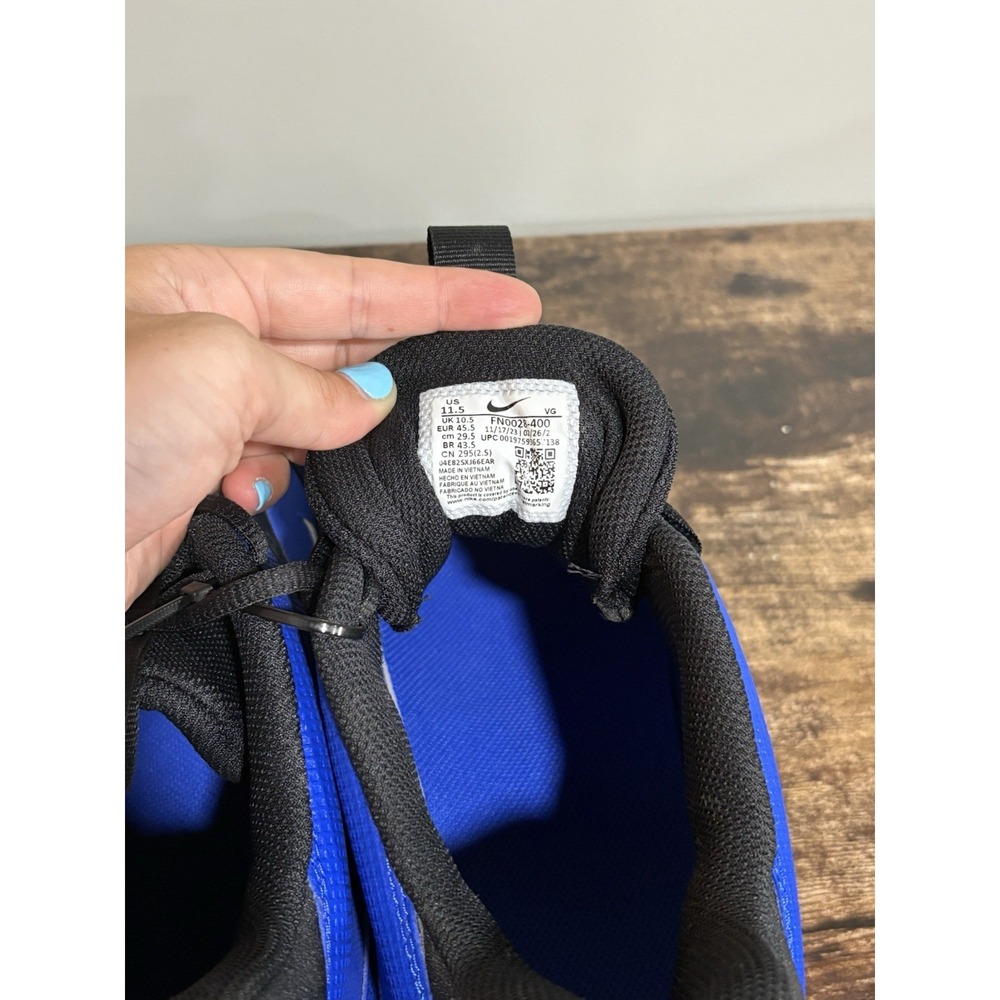 Nike Alpha‎ Menace 4 Shark Football Cleats Black Blue New Without Box Size 11.5 - Picture 10 of 11